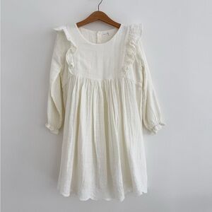 Jamie Kay Cream Ruffle girl  Dress size 8